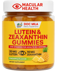 Doc Mila Lutein & Zeaxanthin gummies packaging for daily eye support