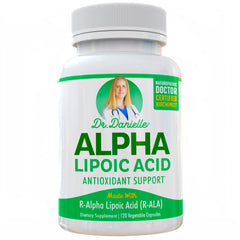 Doctor Danielle Alpha-Lipoic Acid bottle label highlights ARLA for daily wellness
