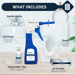 Doctor Easy Wax-Rx pre-wash drops preparing ears for cleansing