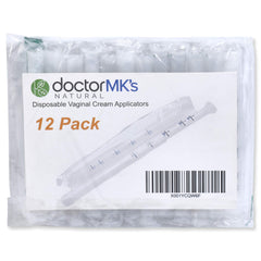 Doctor MK's Natural vaginal applicator 12-pack with dosage marks for precise application.