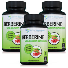 Doctor Recommended Supplements berberine cinnamon bottle for a 60-day supply.
