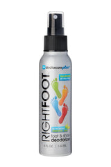 DoctorCare Plus RightFoot bottle being poured to neutralize odors.