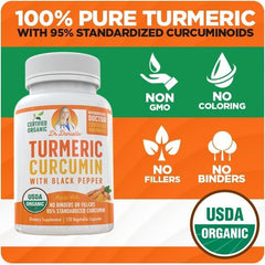Dr Danielle ingredients panel showing organic turmeric in veggie capsule.