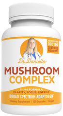 Doctor Danielle Mushroom Complex bottle for daily immune and cognitive support