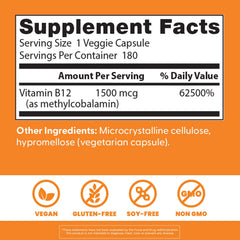 180 veggie capsules from Doctor's Best indicating vegan format