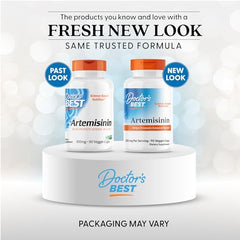 Artemisinin capsules close-up shows gluten-free vegan supplement for daily wellness.