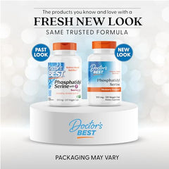 Doctor's Best Best Phosphatidyl Serine softgel close-up for easy swallow