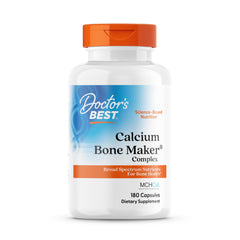 Doctors Best Calcium Bone Maker Complex bottle showing broad bone health support