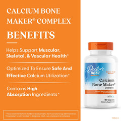 Doctors Best Calcium Bone Maker Complex capsules for convenient daily bone support