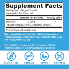 Doctor's Best Calm with Zembrin capsules on pack promote focus and resilience