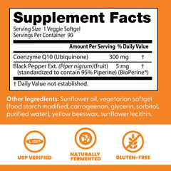 Doctor's Best CoQ10 softgels closeup highlighting quality and form