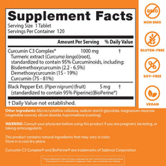 Doctor's Best Curcumin label highlights gluten-free and non-GMO.