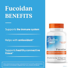 Doctor's Best Fucoidan capsules ready for daily wellness routine