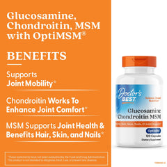 Close-up of Doctor's Best capsules ready for daily joint support.