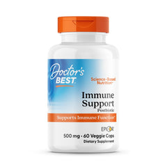 Doctors Best Immune Support Epicor bottle highlights postbiotic immune support for daily wellness.