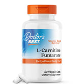 Doctor's Best L-Carnitine Fumarate bottle showing energy support and fat metabolism.