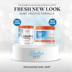 Doctors Best L-Citrulline powder dissolving in water for easy mixing.