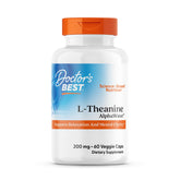 Doctor's Best L-Theanine AlphaWave bottle pour showing calm focus in daily work