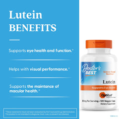 Doctor's Best Lutein OptiLut bottle front display for shoppers