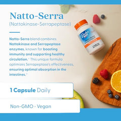Doctor's Best Natto-Serra packaging box showcases non-GMO certification.