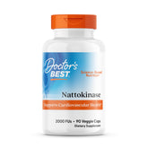 Doctor's Best Nattokinase 2000 FU bottle shows an enzyme for cardiovascular support