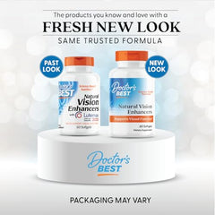 Softgels close-up from Doctor's Best Vision Enhancers for easy daily intake