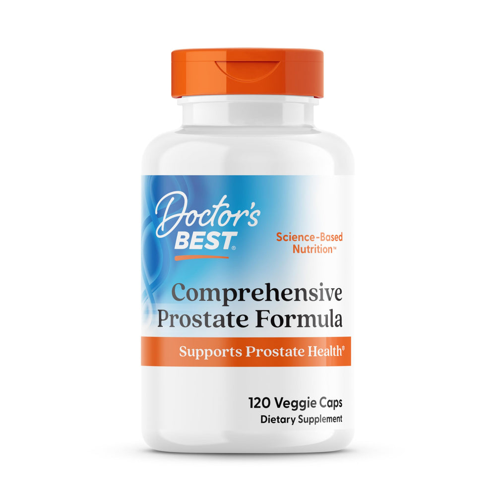 Doctor's Best Prostate Formula bottle front for comprehensive urinary support.