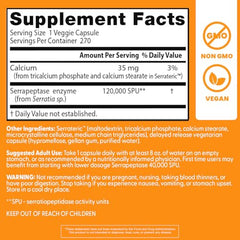 Doctors Best Serrapeptase capsules close-up for daily use