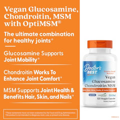 Capsules of Doctor's Best GCMSM for easy vegan supplementation.