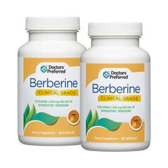 DOCTORS' PREFERRED Berberine Clinical Grade daily-dose bottle for easy daily use