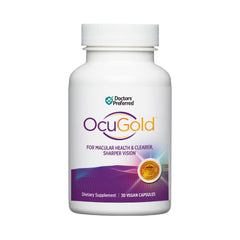 DOCTORS' PREFERRED OcuGold bottle for crisp daily eye support.