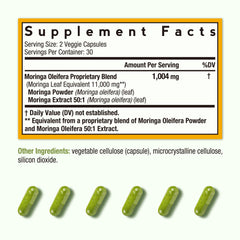 Doctor's Recipes Moringa powder scoop highlighting texture for convenient serving