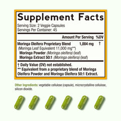 Doctor's Recipes Moringa vegan capsules are non-GMO and gluten-free