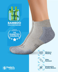 Doctor's Select bamboo viscose diabetic socks in beige with gentle top for comfortable fit