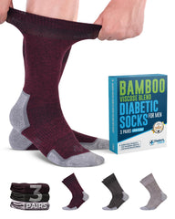 Doctor's Select bamboo viscose diabetic socks light brown pair for all-day dryness and comfort.