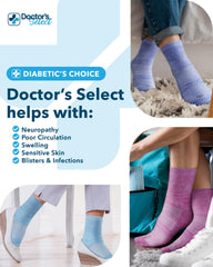 Doctors Select bamboo viscose diabetic socks wick moisture to keep feet dry all day