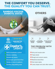 Doctor's Select smooth toe seam design reduces irritation during wear