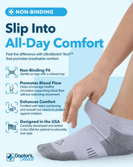 Doctor's Select bamboo viscose diabetic socks in white for breathable everyday wear