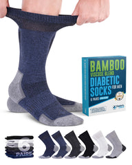 Doctor's Select bamboo viscose diabetic sock in black with moisture-wicking comfort