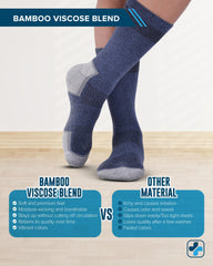 Doctor's Select bamboo viscose diabetic sock in grey with snug stretch
