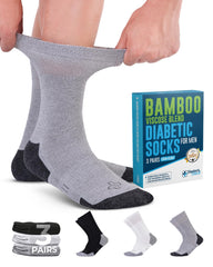 Doctor's Select calcetines diabéticos negros de bambú para comodidad diaria y secado rápido
