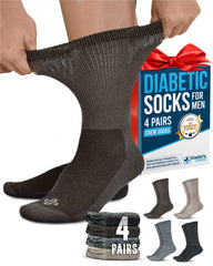 Doctor's Select diabetic socks charcoal-grey worn for comfortable, non-binding support