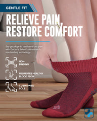Doctor's Select diabetic socks with breathable material keep feet cool and comfortable.