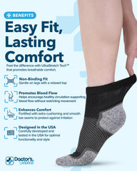 Doctor's Select diabetic socks soft cotton weave for gentle skin contact.