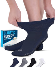 Doctor's Select Diabetic Socks provide soft relief for swollen feet with a loose top.