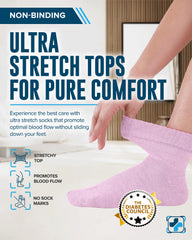 Doctor's Select diabetic socks with tailored sizing fit men and women comfortably