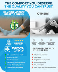 Loose cushion diabetic socks by Doctor's Select for swollen feet and all-day cushion.