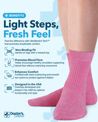 Doctor's Select bamboo socks with smooth toe seams to minimize irritation