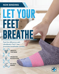 Doctor's Select viscose bamboo ankle sock wide-top design eases pressure and prevents irritation