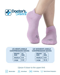 Doctor's Select bamboo ankle socks purple moisture-wicking for dry feet